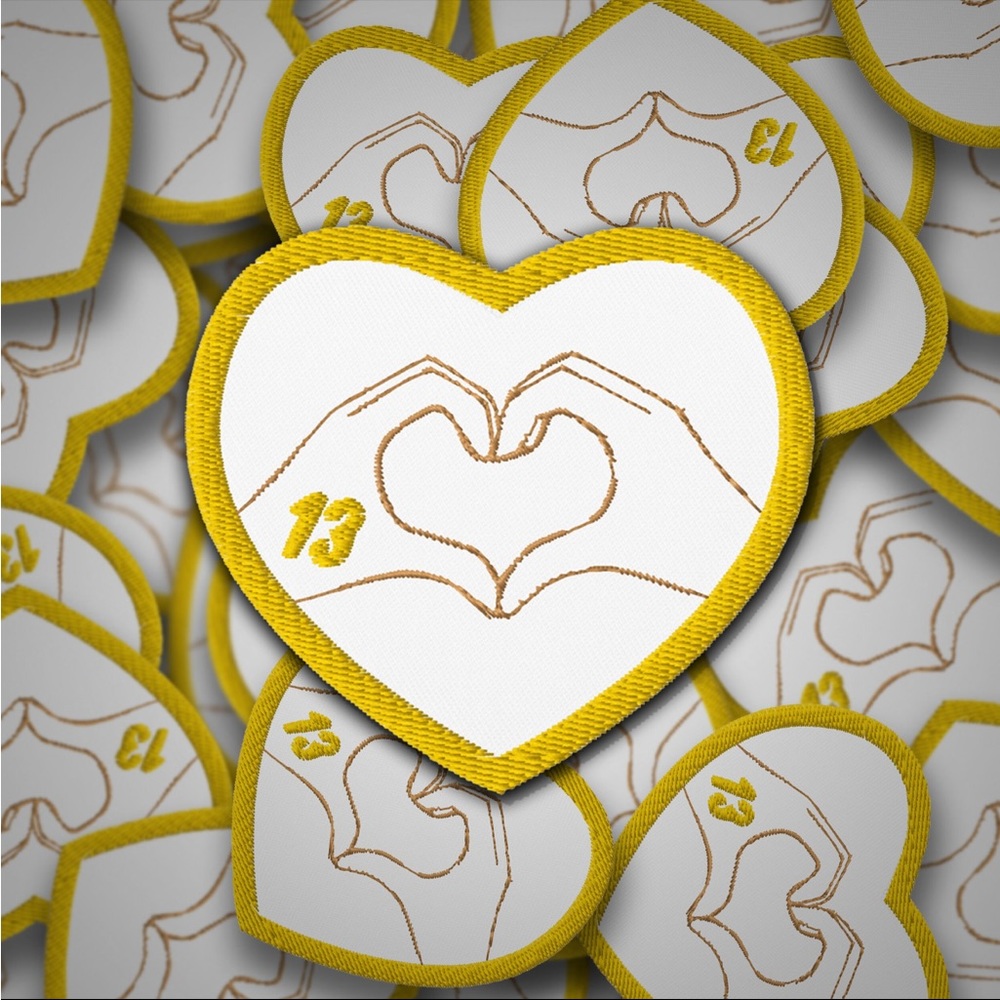 TAYLOR SWIFT- Fearless 13 Heart hands Embroidered patch, Eras tour